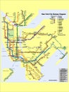 Illustration picture of a New York metro map