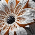 Illustration picture patterns on a pumpkin for the Halloween holiday