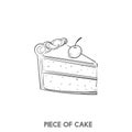 Illustration of piece of cake