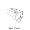 Illustration of a piece of cake idiom Royalty Free Stock Photo