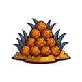 Laddu sweets or Indian mithai illustration concept art