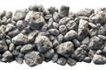 Pile of pebble stones, isolated on white background Royalty Free Stock Photo
