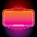Illustration of Pink Retro Marquee. Vector Image