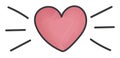 Illustration of pink shining heart Royalty Free Stock Photo