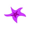 Illustration of a pink starfish on a white background Royalty Free Stock Photo