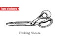 Illustration of pinking shears Royalty Free Stock Photo