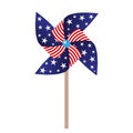 illustration of pinwheel with american symbolics