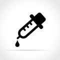 Pipette icon on white background