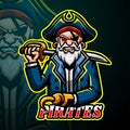 Pirates mascot sport esport logo design