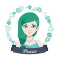 Zodiac sign illustration - Pisces