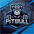 Pitbull esport Mascot Logo design