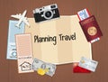 Illustration of planning travel