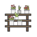 Illustration of plant pots isolated