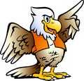 Illustration of an Pointing Eagle Royalty Free Stock Photo