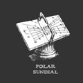 Illustration of polar sundial