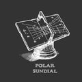 Illustration of polar sundial