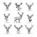 Illustration of a Poligonal deers Royalty Free Stock Photo