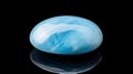 illustration of polished larimar gemstone on black background Royalty Free Stock Photo