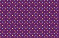 Illustration of polka dots fabric purple color background