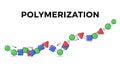 Illustration of the Polymerization Process Royalty Free Stock Photo