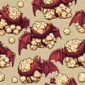 Popcorn balls coated in edible dragon breath spices for a fiery kick