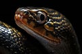 Portrait of a royal python (Reticulated boa)