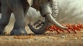 Illustration portrays an ant and an elephant working together, symbolizing the power of teamwork, Ai Generated Royalty Free Stock Photo