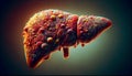 Liver Affected by Cancer or Cirrhosis Royalty Free Stock Photo