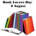 Illustration postcard book lovers day with books