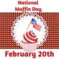 Illustration Postcard 20 February national muffin day