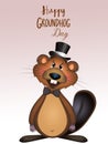 Postcard for groundhog day