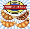 postcard National Croissant Day January 30