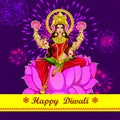 Illustration,Poster Or Banner Design For Indian Festival Of Dhanteras With Beautiful Goddess Maa Laxmi Take Shiny Golden Coin Pot