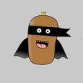 Illustration of a potato who becomes a superhero