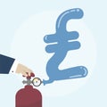 Illustration of pound and financial concept Royalty Free Stock Photo
