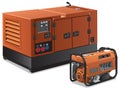 Illustration of power generators Royalty Free Stock Photo