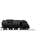 Illustration powered locomotive railroad train