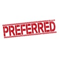 Illustration of preferred text buffered on white background Royalty Free Stock Photo