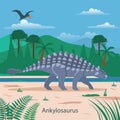 Ankylosaurus. Prehistoric animal Royalty Free Stock Photo
