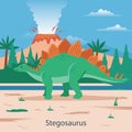 Stegosaurus. Prehistoric animal