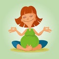 Illustration of prenatal yoga Royalty Free Stock Photo