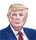 Illustration of President Donald Trump Royalty Free Stock Photo