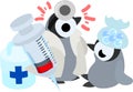 The illustration of pretty penguin babies Royalty Free Stock Photo