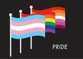 Illustration of pride flags on black background Royalty Free Stock Photo