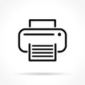 Printer thin line icon