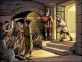 Illustration about prisoners in the Roman circus.