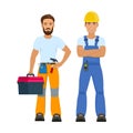 Illustration of professional construction workers