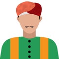 Illustration profile icon, avatar indian man, male