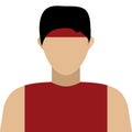 Illustration profile icon, avatar inhabitant runner, male