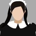 Illustration profile icon, avatar maid, female